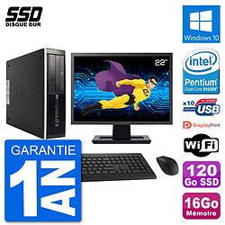 PC HP 8300 Elite SFF Ecran 22" Intel G630 RAM 16Go SSD 120Go Windows 10 Wifi · Occasion 