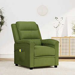 vidaXL Fauteuil de massage Vert clair velours