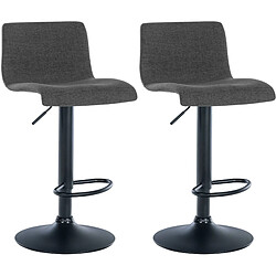 Non Lot de 2 tabourets de bar en tissu Branford