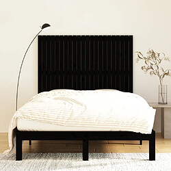 Avis Maison Chic Tête de lit scandinave pour lit adulte,Meuble de chambre murale Noir 140x3x110 cm Bois massif de pin -MN45395