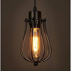 Stoex Retro Metal Suspensions Luminaire Cage Industrielle Plafonnier Luminaire Cage Metal Vintage Suspensions Luminaire Vintage Plafond Eclairage Cage Pendentif Lumiere Edison Culot E27