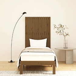 Avis Maison Chic Tête de lit scandinave pour lit adulte,Meuble de chambre murale Marron miel 82,5x3x110 cm Bois massif de pin -MN65499