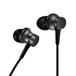 Wewoo Écouteurs noir pour Samsung, HTC, Sony, Xiaomi, Huawei et autres smartphone Intra-auriculaire avec contrôle de fil + micro, répondeur de de rejeter l'appel, 