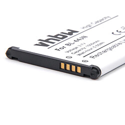 vhbw Li-Ion Batterie 1500mAh (3.7V) pour téléphone, smartphone Alltel AS855, Ignite comme BL-44JN, 1ICP5/44/65.