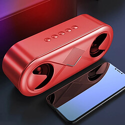 Wewoo Mini enceinte Bluetooth Haut-parleur pour mini-carte portable S6 (rouge)