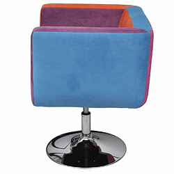 Avis Helloshop26 Fauteuil chaise siège lounge design club sofa salon avec de patchwork cube tissu 1102037/3