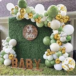 Euro Mega Ballon Guirlande Arch Ballon Kit Décoration Anniversaire Mariage 101pcs Ballons Vert Olive pour Mariage Fête Anniversaire