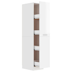 vidaXL Armoire d'apothicaire Blanc brillant Bois d’ingénierie