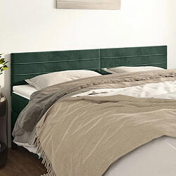 vidaXL Têtes de lit 2 pcs Vert foncé 90x5x78/88 cm Velours 