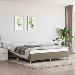 Maison Chic Lit Moderne Chambre - Cadre/structure de lit pour adulte Taupe 180x200 cm Tissu -MN29746