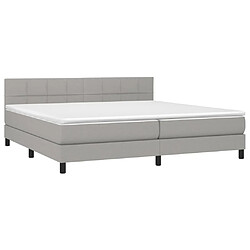 Avis Sommier à lattes et matelas LED,Cadre à lattes de lit pour Adulte Gris clair 200x200 cm Tissu -MN54570