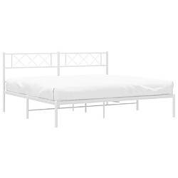 Avis Maison Chic Lit adulte - Cadre de lit métal avec tête de lit,Structure du lit Contemporain pour chambre blanc 183x213 cm -MN40231