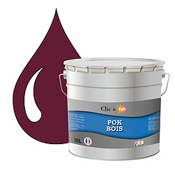 Pok Peinture de Finition Solvantée Laque Semi-Brillante Boiseries Intérieures et Extérieures - 10L - RAL 4004 - Violet Bordeaux