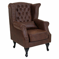 Fauteuil Alexandra House Living Noir 84 x 86 x 84 cm Cuir Synthétique