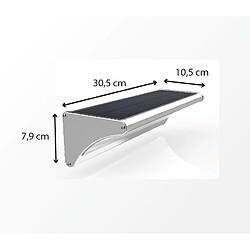 Avis Applique solaire avec détecteur de mouvement IP65 (1100Lm 4000K A++) Gris - Voltman