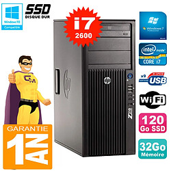 PC HP WorkStation Z210 Tour Core i7-2600 RAM 32Go SSD 120Go Graveur DVD Wifi W7 · Occasion 