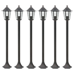 vidaXL Lampe de jardin à piquet 6 pcs E27 110 cm Aluminium Bronze