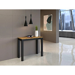 Itamoby Console Everyday Evolution cm.90x40 (extensible à 300) Chêne Nature cadre Anthracite