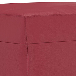 Acheter vidaXL Repose-pied Rouge bordeaux 60x50x41 cm Similicuir