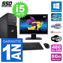 PC Tour Fujitsu P720 Ecran 19" Intel i5-4570 RAM 8Go SSD 480Go Windows 10 Wifi · Occasion 