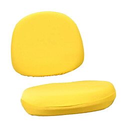 La chaise d'ordinateur d'ordinateur de bureau de couverture de chaise pivotante molle extensible couvre jaune pas cher