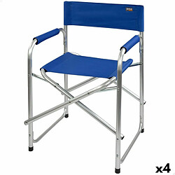 Chaise de camping pliante Aktive Bleu 56 x 78 x 49 cm (4 Unités)