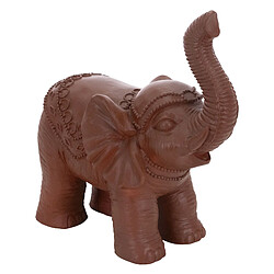 ML-Design Figurine Eléphant Marron 36x19x39 cm, Finition Orientale, Intérieur/Extérieur, Statue Eléphant Porte-Bonheur, Sculpture Feng Shui, Figurine de Richesse, Ornament Antique,Décoration de Jardin 