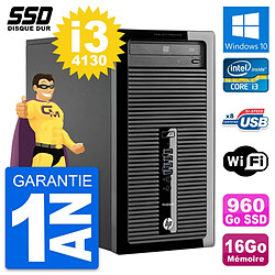 PC Tour HP ProDesk 400 G1 Intel Core i3-4130 RAM 16Go SSD 960Go Windows 10 Wifi · Occasion 