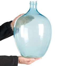 Acheter Beliani Vase décoratif ROTI fait à la main Verre 39 cm Bleu clair