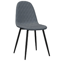 Avis Maison Chic Lot de 2 Chaises à manger | Chaise de salle à manger cuisine Gris foncé Velours -GKD46622