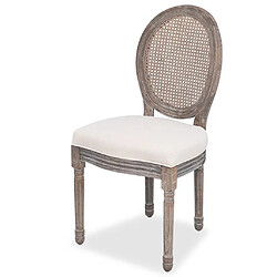 Maison Chic Lot de 4 Chaises à manger,Chaise pour cuisine crème tissu -MN81520