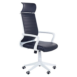 Beliani Chaise de bureau Cuir PU Noir LEADER 