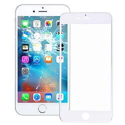 Wewoo Vitre blanc pour iPhone 6s pièce détachée Avant Écran Lentille En Verre Extérieur avec Cadre Avant LCD