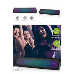 NEDIS Enceinte Bluetooth Haut -parleur Bluetooth 18W mobile MEGA BASS TWS USB KARAOKE 