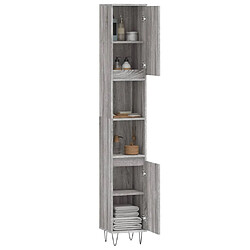 Avis vidaXL Armoire de bain sonoma gris 30x30x190 cm bois d'ingénierie