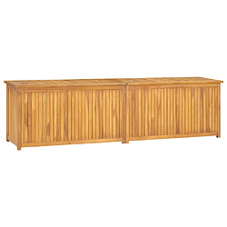 Helloshop26 Boîte coffre de jardin 200 x 50 x 55 cm bois massif de teck 02_0012990 