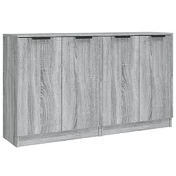 Maison Chic Ensemble de 2 Buffets,commode,console pour rangement Sonoma gris 60x30x70 cm Bois d'ingénierie -MN99431