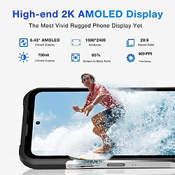 Acheter Telephone portable incassable débloque 5G DOOGEE V20 Pro 6.43" Smartphone Imagerie thermique 12Go + 256 Go 6000mAh GPS/NFC - Argent