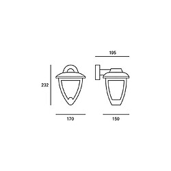 Leds C4 Applique de jardin PRISMAN 1 Ampoule