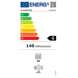 Cave à vin intégrable 36 bouteilles noir - LSBI36DBZ - LA SOMMELIÈRE