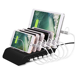 Avizar Station de charge Multi-appareils Base de charge 10.2 A 6 Ports USB 7x Supports