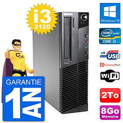 PC Lenovo M92p SFF Intel i3-2120 RAM 8Go Disque Dur 2To Windows 10 Wifi · Occasion 