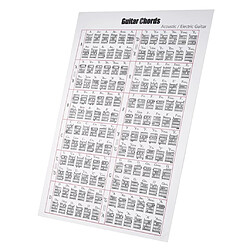 Guitar Chord Chart Portable On the Go Idéal pour les débutants 16x24 pouces