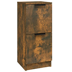 Maison Chic Buffet,Meuble de Rangement,commode pour salon,Cuisine Chêne fumé 30x30x70 cm Bois d'ingénierie -MN98530