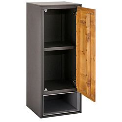 FURNHOUSE Armoire murale 1 porte en chêne massif clair/gris