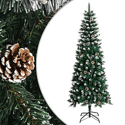 vidaXL Sapin de Noël artificiel avec support Vert 240 cm PVC 