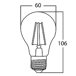 Avis Ampoule A60 filament dimmable LED E27 7W 3000K Braytron