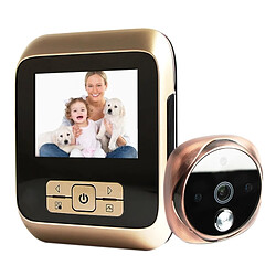 Wewoo Interphone vidéo Visiophone bronze 3.0 pouces TFT affichage 3.0MP caméra numérique visionneuse de porte, carte TF de soutien 32 Go Max et vision nocturne infrarouge