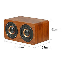 Avis Yonis Enceinte Bluetooth 3D Stéréo Rétro Bois Subwoofer Son Choc Haute Puissance