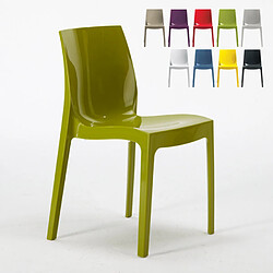 18 Chaises Ice Grand Soleil polypropylène restaurant promo offre stock, Couleur: Vert